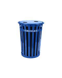 Witt Industries MR36-FTR Oakley Recycling Receptacle - 36 Gallon Capacity - 28" Dia. x 36" H - Blue in Color