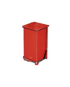 Imprezza QSO12RD Quiet Close Step On Trash Can - 12 Gallon Capacity - 12 1/4" D x 14" W x 23 1/2" H - Red in Color