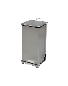 Imprezza QSO24SS Quiet Close Step On Trash Can - 24 Gallon Capacity - 17" D x 17" W x 30 5/8" H - Stainless Steel in Color