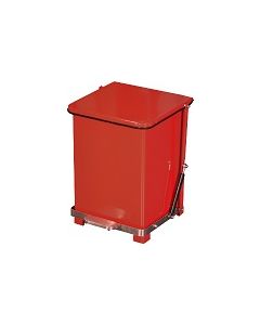 Imprezza QSO7RD Quiet Close Step On Trash Can - 7 Gallon Capacity - 12 1/4" D x 14" W x 17 1/2" H - Red in Color