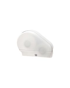 Palmer Fixture RD0024-03F 9" Jumbo Tissue Dispenser with 2 1/4" Stub & 3 3/8" Adaptors 3lbs - White Translucent in Color