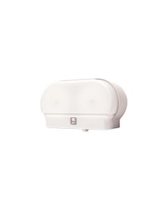 Palmer Fixture RD0321-03 Mini-Twin Standard Core Tissue Dispenser , 2lbs - White Translucent in Color