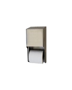 Palmer Fixture RD0325-09 Metal Two Roll Standard Tissue Dispenser 4lbs - Brushed Stainless in Color