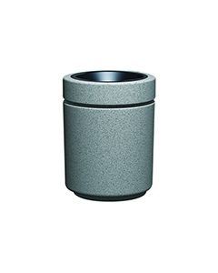 Witt Industries RLC-2034T Poly Lite Crete Round Top Load Trash Can - 27 Gallon Capacity - 20" Dia. x 34" H - Graystone, Whitestone or Sandstone