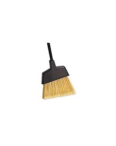 Janisan S107BK-H2BK Medium Duty Angle Broom with 12" Flare Polypropylene Bristles 48" L