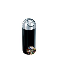 Glaro S1230 Mount Everest Dome Top Receptacle - 8 Gallon Capacity - 12" Dia. x 30" H - Satin Aluminum Cover