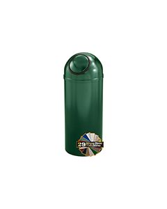 Glaro S1251 Mount Everest Dome Top Receptacle - 8 Gallon Capacity - 12" Dia. x 30" H - Matching Enamel Cover