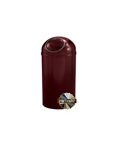 Glaro S1550 Mount Everest Dome Top Receptacle - 12 Gallon Capacity - 15" Dia. x 30" H - Matching Enamel Cover