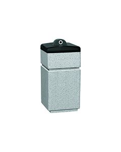 Witt Industries SLC-1424HAB Poly Lite Crete Square Hide-A-butt Ash Urn - 14" Sq. x 24" H - Graystone, Whitestone or Sandstone