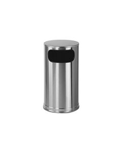 Rubbermaid / United Receptacle SO16SSS Waste Receptacle - 12 Gallon - 15" Dia. x 28" H - Satin Stainless Steel