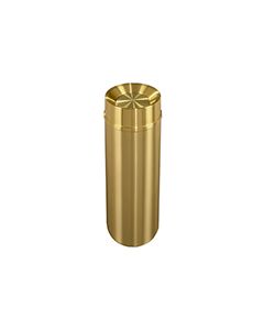 Glaro TA1232BE Atlantis "All-Weather" Collection Tip Action Self Closing Receptacle - 12 Gallon Capacity - 12" Dia. x 32" H -Satin Brass