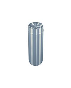 Glaro TA1232SA New Yorker Collection Tip Action Self Closing Receptacle - 12 Gallon Capacity - 12" Dia. x 32" H - Satin Aluminum