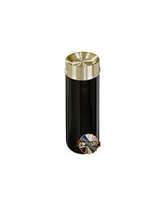 Glaro TA1241 Mount Everest Tip Action Top Receptacle - 12 Gallon Capacity - 12" Dia. x 32" H - Satin Brass Cover