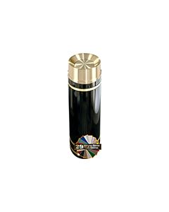 Glaro TA1255 Monte Carlo Collection Tip Action Self Closing Receptacle - 12 Gallon Capacity - 12" Dia. x 32" H - Satin Brass Accents