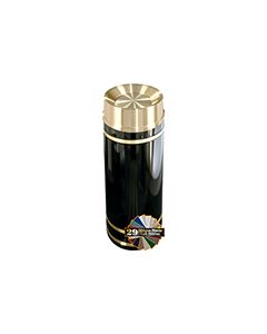 Glaro TA1555 Monte Carlo Collection Tip Action Self Closing Receptacle - 16 Gallon Capacity - 15" Dia. x 34" H - Satin Brass Accents