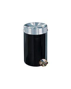 Glaro TA2035 Mount Everest Tip Action Top Receptacle - 33 Gallon Capacity - 20" Dia. x 35" H - Satin Aluminum Cover