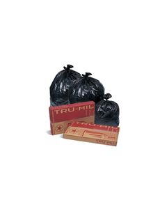 Pitt Plastics P5043K Industrial Black Can Liners - 50 x 43.5 - King Kan Capacity - Heavy Plus Duty - 1.1 Mil - 100 per case - Flat Pack