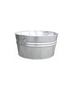 Witt Industries W14200 Galvanized Steel Tub - 1 Case of 6 - 15 Gallon Capacity - 21.5" Dia. x 10.75" H