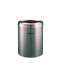 Glaro W2042SA "RecyclePro Value" Receptacle with Large Round Opening - 41 Gallon Capacity - 20" Dia. x 30" H - Satin Aluminum