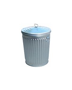 Witt Industries WCD24CL Light Duty Galvanized Steel Trash Can and Lid - 24 Gallon Capacity - 19.5" Dia. x 25" H