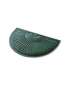 Crown Mats Super-Soaker Fan Half-Oval Indoor Wiper/Scraper Mats With Fabric Edging - Premium Colors