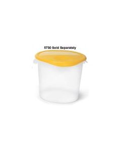 Rubbermaid 5728-24 Round Storage Container - 13.13" Dia. x 14" H - 22 qt. capacity - Clear