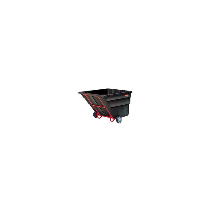 Rubbermaid 1025 Tilt Truck, Standard Duty (Rotational Molded) - 80.5" L x 43" W x 49.5" H - 1 1/2 cu yd - 1200 lb. capacity