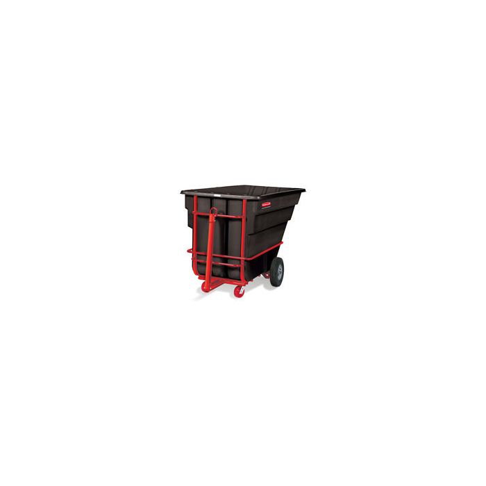 Rubbermaid 1026-41 Towable Trainable Tilt Truck, Heavy-Duty (Rotational Molded) - 80.5" L x 43" W x 49.5" H -  1 1/2 cu yd - 2100 lb capacity