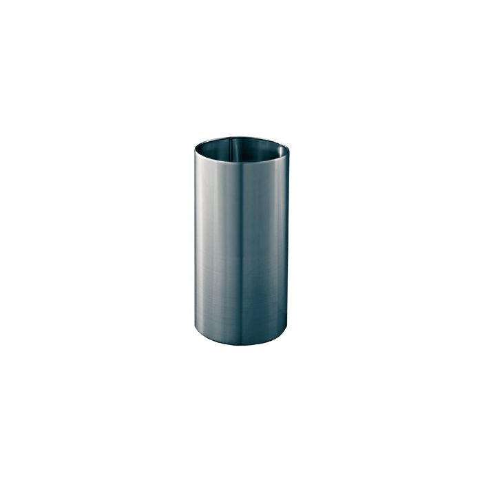 Glaro 1223SA Open Top Wastebasket - 11 Gallon Capacity - 12" Dia. x 23" H - Satin Aluminum