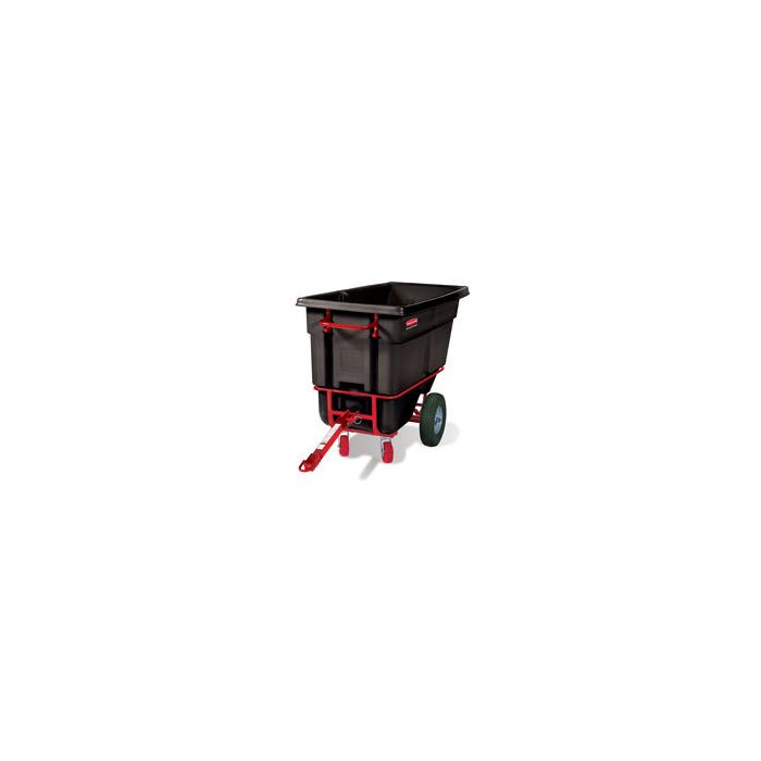 Rubbermaid 1306-41 Towable Trainable Tilt Truck, Heavy-Duty (Rotational Molded) - 60.5" L x 28" W x 38.63" H - 1/2 cu yd - 1400 lb capacity