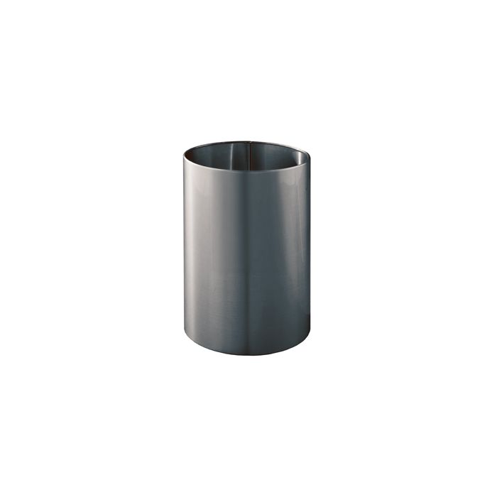 Glaro 1523SA Open Top Wastebasket - 18 Gallon Capacity - 15" Dia. x 23" H - Satin Aluminum