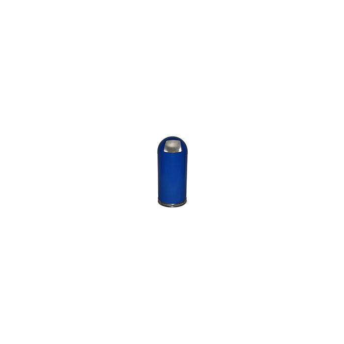 Witt Industries 15DT-BL Dome Top Waste Receptacle with Push Door - 15" Dia. x 35" H - 15 Gallon Capacity - Blue in Color