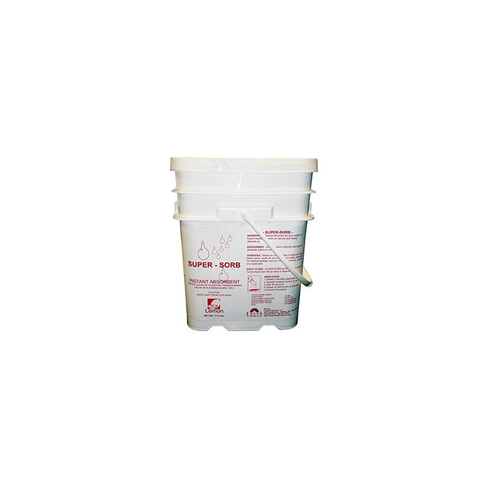 Fresh Products 17.5-SS Super Sorb Liquid Spill Absorbent Powder - 17 1/2 lb Pail - Lemon Fragrance