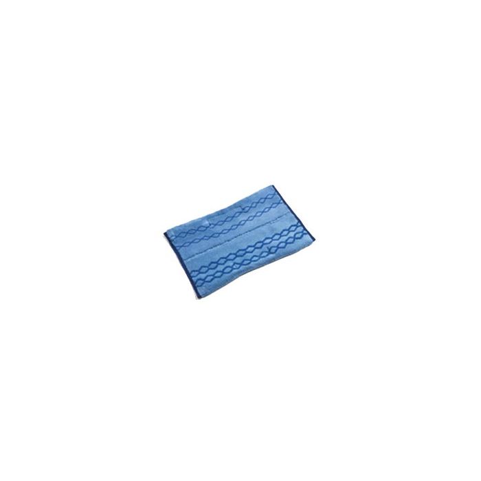 Rubbermaid 1791791 Double-Sided Wet & Scrub Microfiber Mop Plus Pad - 17.5" L x 12" W x .5" H - Blue in Color