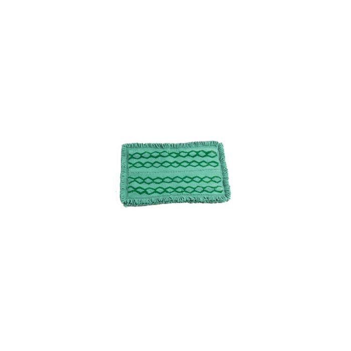 Rubbermaid 1791792 Double-Sided Microfiber Dust Mop Pad with Fringe - 19.5" L x 14" W x 1" H - Green in Color