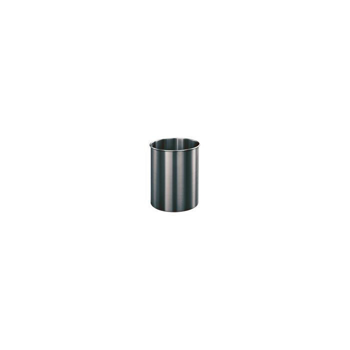 Glaro 1529SA Open Top Wastebasket - 22 Gallon Capacity - 15" Dia. x 29" H - Satin Aluminum