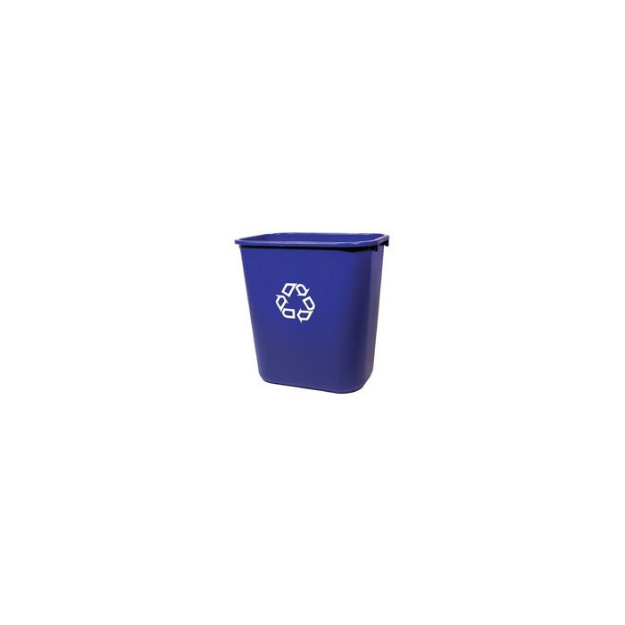 Rubbermaid 2956-73 Deskside Recycling Container, Medium with Universal Recycle Symbol - 28 1/8 Quart Capacity - 14.38" L x 10.25" W x 15" H