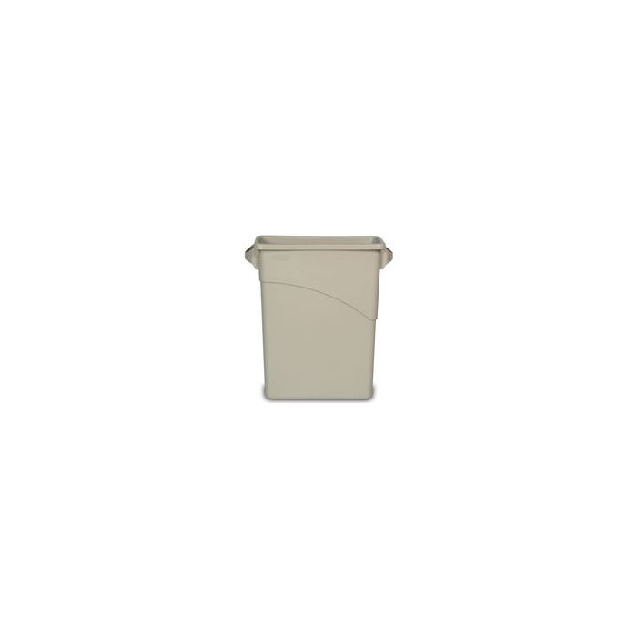 Rubbermaid 3541 Slim Jim Waste Container with Handles - 15 7/8 U.S. Gallon Capacity