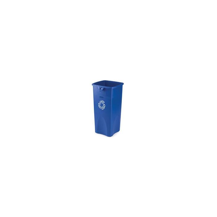 Rubbermaid 3569-73 Untouchable Square Recycling Container - 23 U.S. Gallon Capacity - Blue in Color