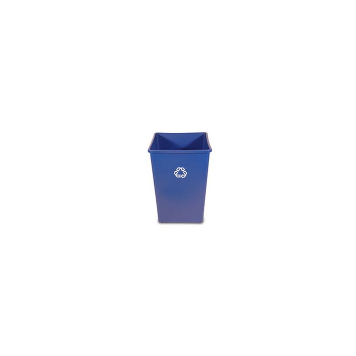 Rubbermaid 3958-73 Untouchable Square Recycling Container - 35 U.S. Gallon Capacity - 19.5" Sq. x 27.63" H