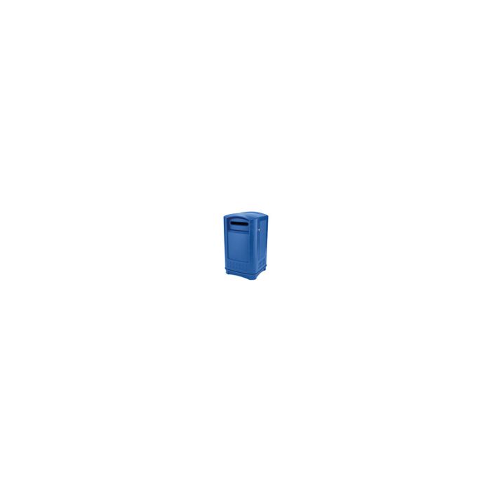 Rubbermaid 3969-73 Plaza Paper Recycling Container - 50 Gallon Capacity - 24.75" L x 25.25" W x 42.13" H