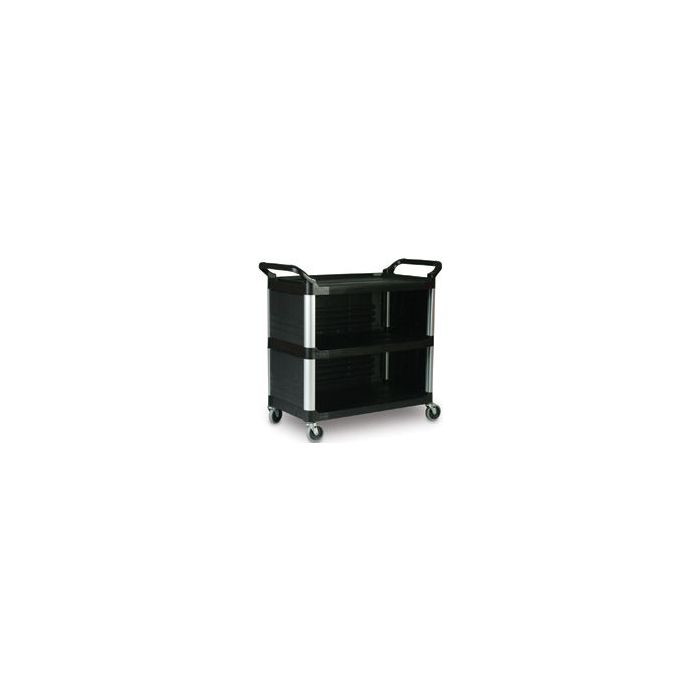 Rubbermaid 4093 Utility Cart with Enclosed End Panels on 3 Sides - 40.63" L x 20" W x 37.81" H - 300 lb capacity