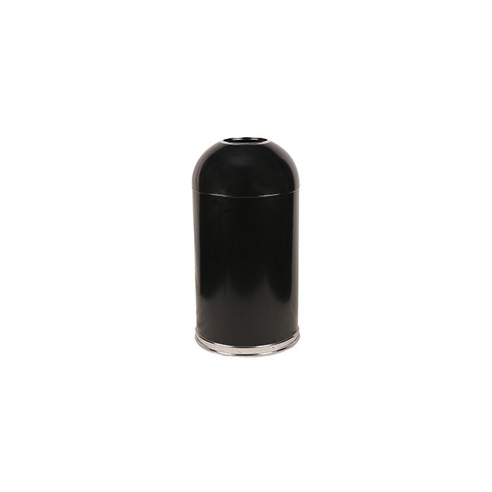 Witt Industries 420DT-BK Open Top Waste Receptacle - 18" Dia. x 34" H - 20 Gallon Capacity - Black in Color