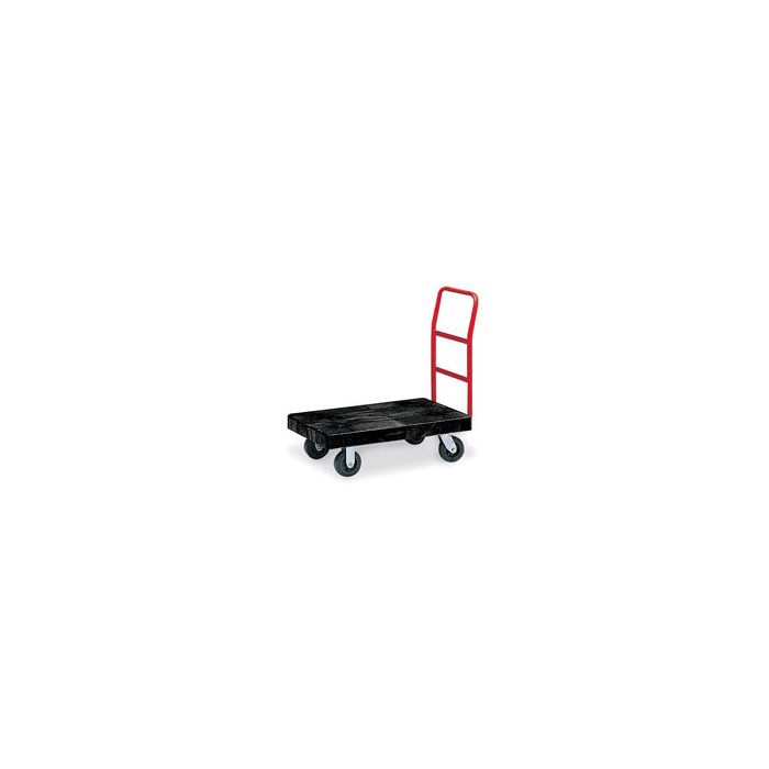 Rubbermaid 4406 Utility Platform Truck, 6" dia x 2" wide Rubber Casters, Crossbar Handle - 36" L x 24" W - 1000 lb capacity