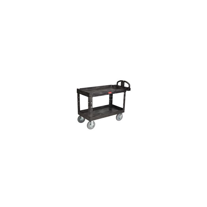 Rubbermaid 4546-10 2 Shelf Utility Cart with Pneumatic Casters - 55" L x 26" W x 33.25" H - 750 lb capacity