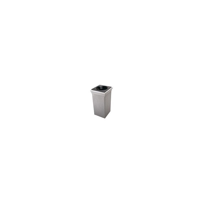 StoneTec Fiberglass Reinforced Polymer Concrete Trash Can - 30 Gallon Capacity - Ashtone