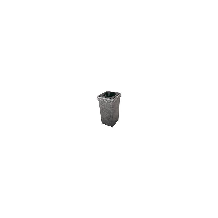 StoneTec Fiberglass Reinforced Polymer Concrete Trash Can - 30 Gallon Capacity - Pepperstone