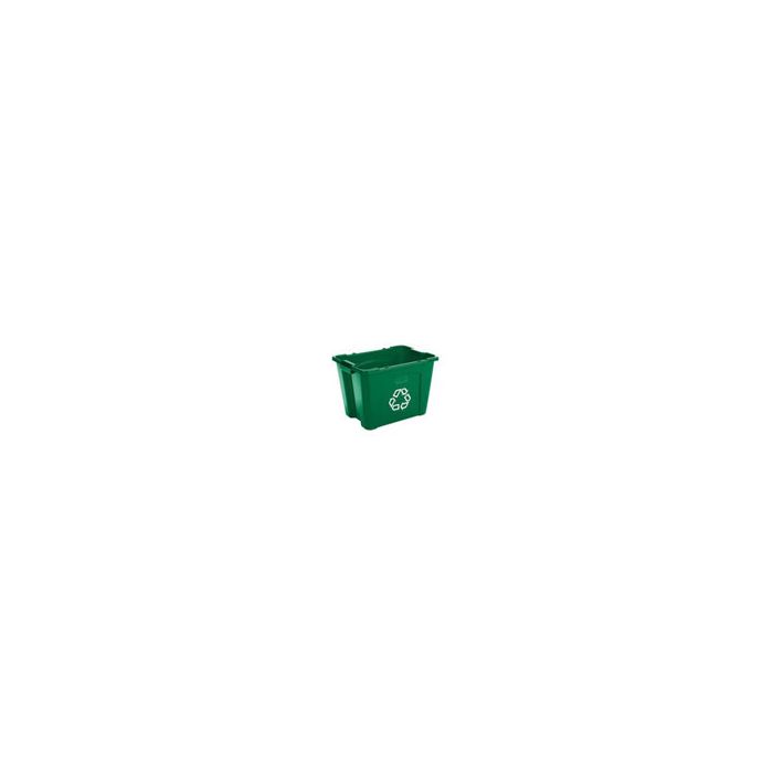 Rubbermaid 5714-73 14 Gallon Recycling Box - 20.75" L x 16" W x 14.75" H - Blue or Green in Color