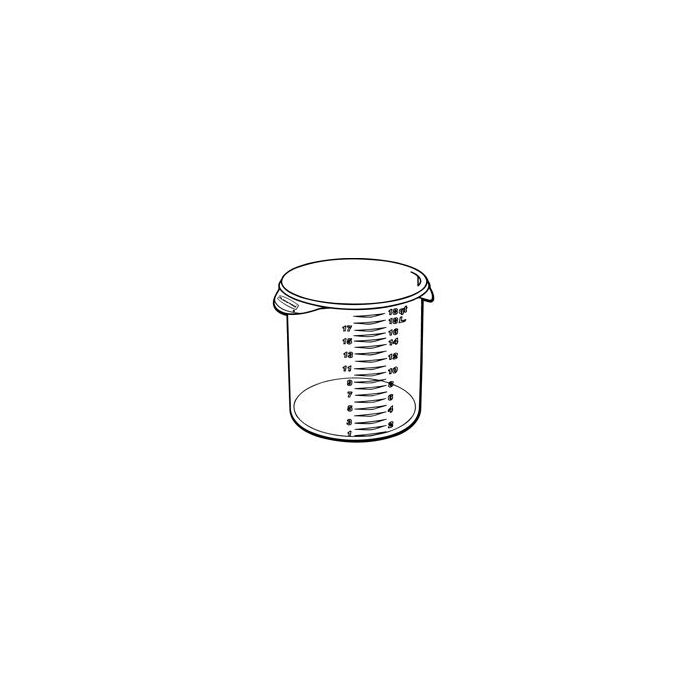 Rubbermaid 5727-24 Round Storage Container - 13.13" Dia. x 11.88" H - 18 qt. capacity - Clear