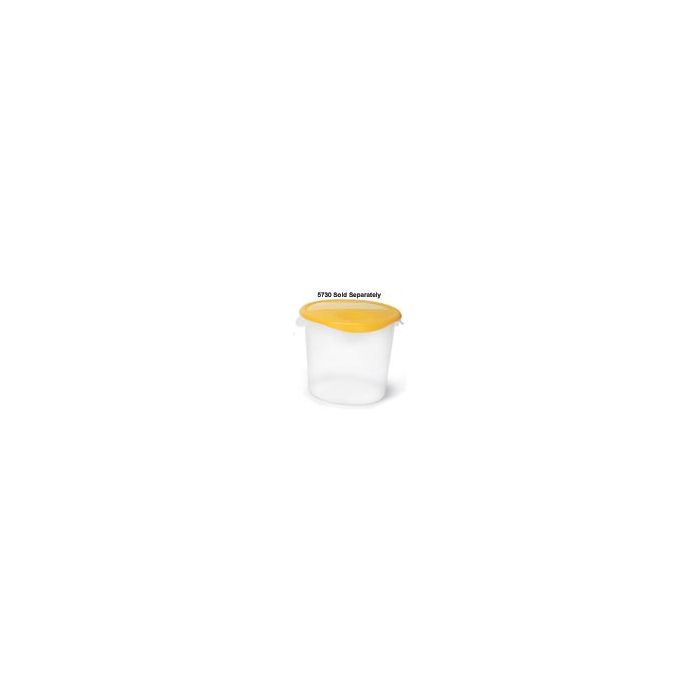 Rubbermaid 5728-24 Round Storage Container - 13.13" Dia. x 14" H - 22 qt. capacity - Clear